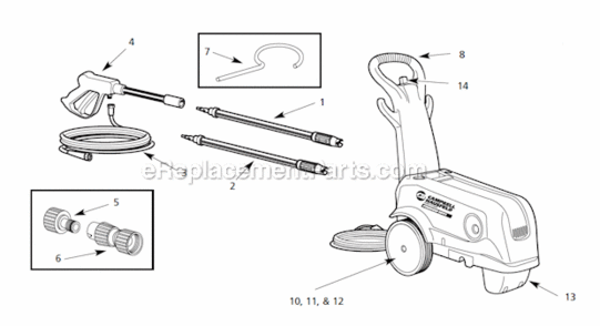 Page A Diagram and Parts List for PW167612AV  Campbell Hausfeld Pressure Washer